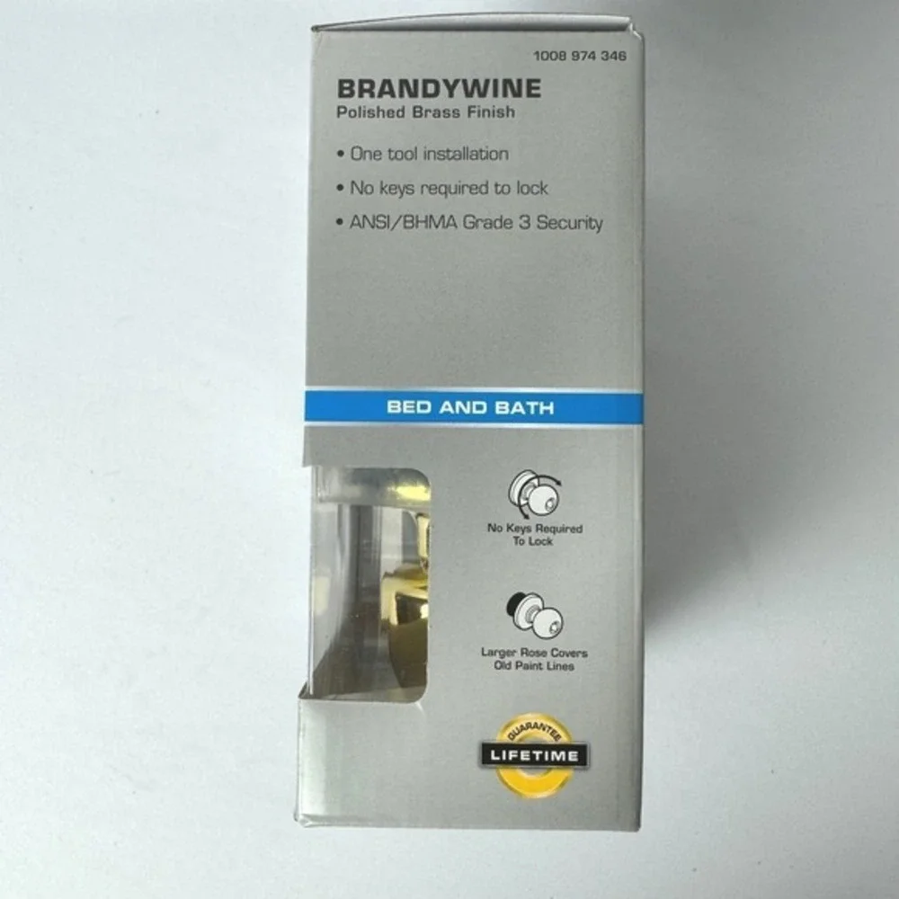 Defiant‎ Brandywine Polished Brass Bed And Bath Door Knob Lock